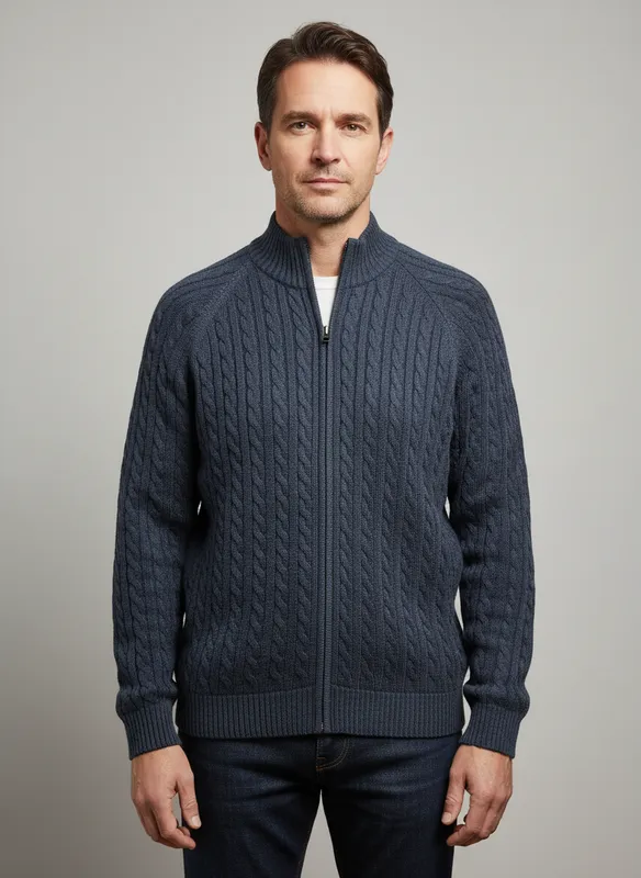 Cardigan Axelsi Windstopper - Deep Marine