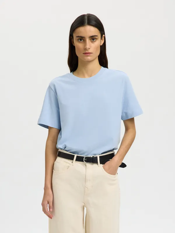 Boxy T-shirt Essential - Cashmere Blue