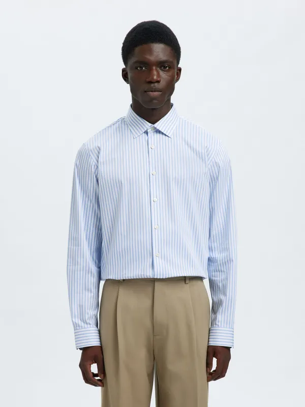 Slim Performance Shirt - Bright White Light Blue