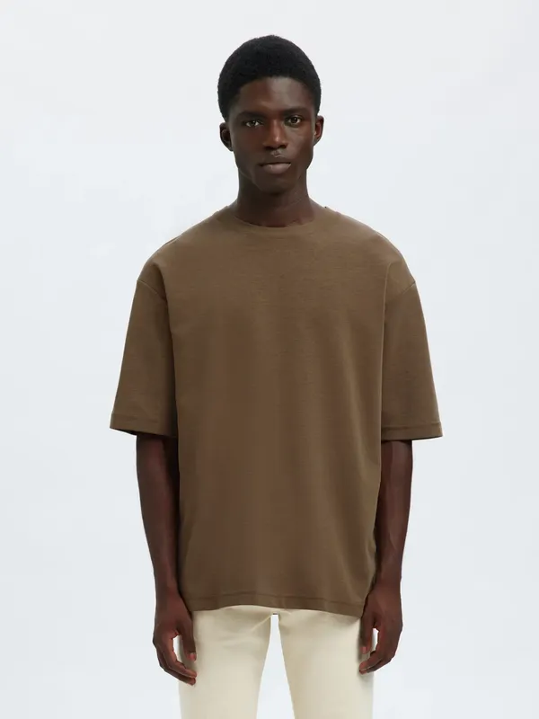 T-shirt Loose Oscar - Chocolate Chip Melange