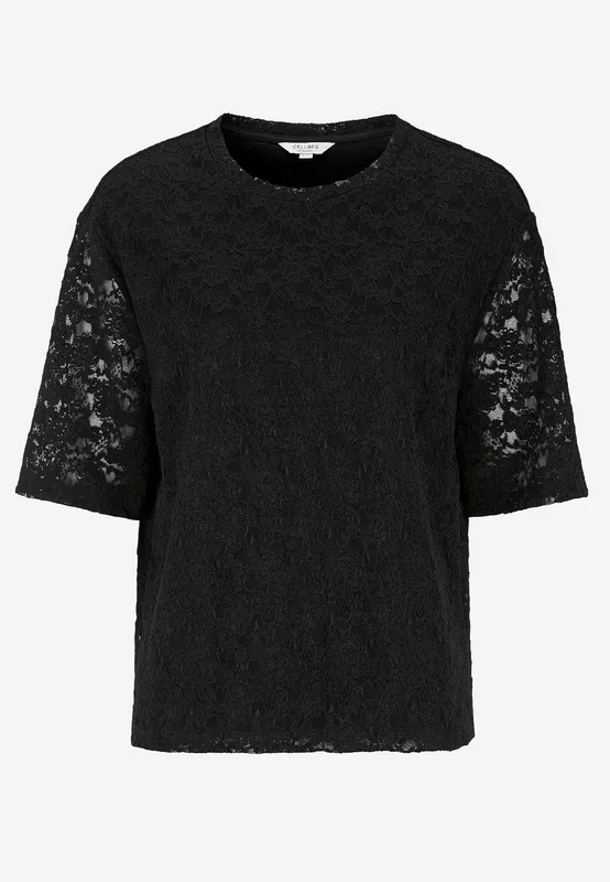 Julia Lace T-shirt - Black