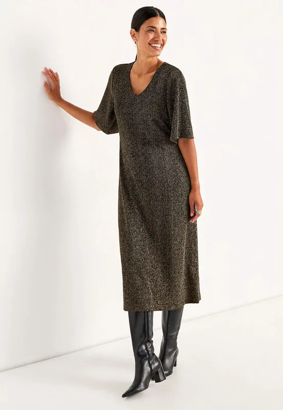 Ella Glitter Dress - Bronze