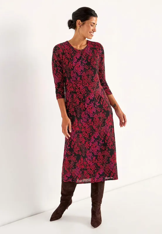 Flora Dress - Red/Patterned