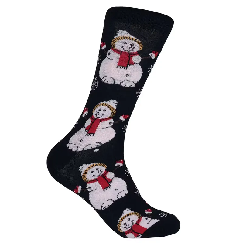 Julstrumpor i bomull - Snögubbe