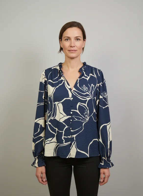 Kaya Ls Shirt  - Navy Blazer 