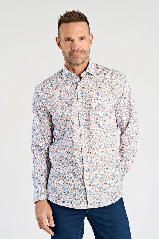 Mönstrad Skjorta - Lt Pink