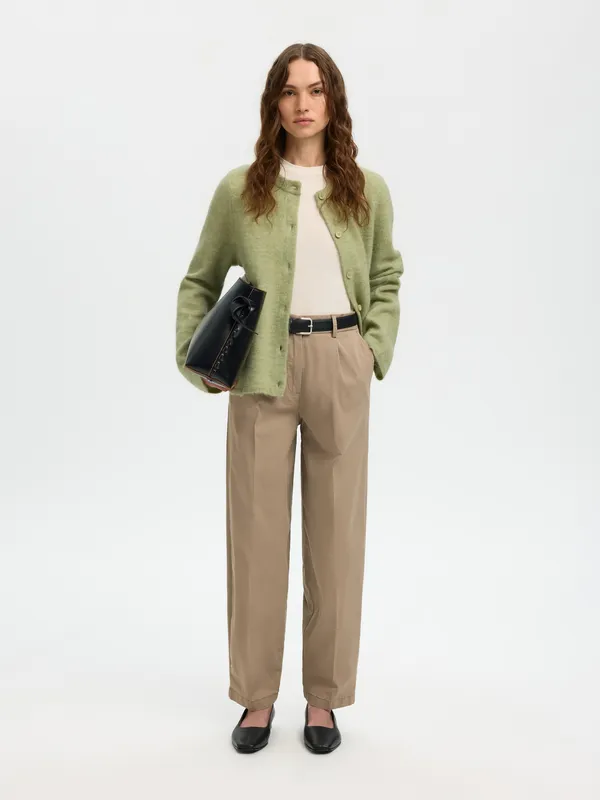 Lulu New Ls Knit Cardigan - Lint Melange