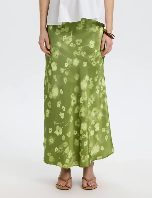 Slfgiona-Lena ankle skirt - Lint Flower Aop