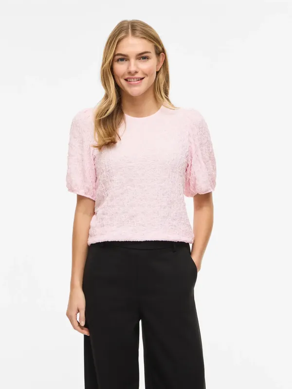 Vila Top O-Neck  - Cherry Blossom