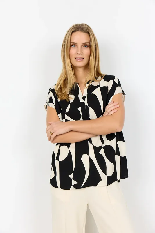 Sc-chanise blus - Black Combi