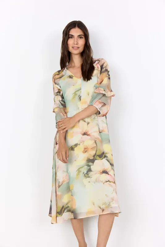 Sc-Carmen Dress - Bok Choy Combi