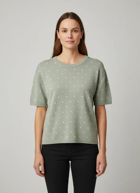 Jumper -  Lt Khaki/White 