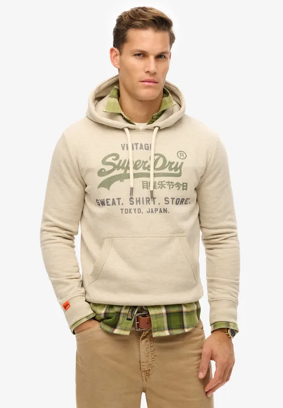 Hoodie Heritage Relaxed - Pelican Beige Marl