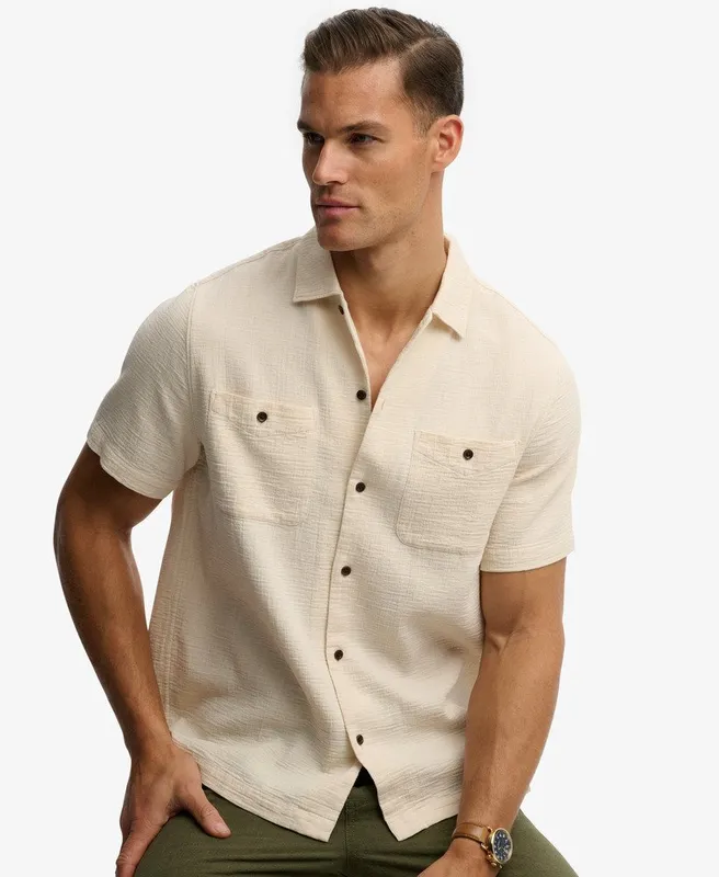 Merchant Textured Shirt - Oatmeal Beige