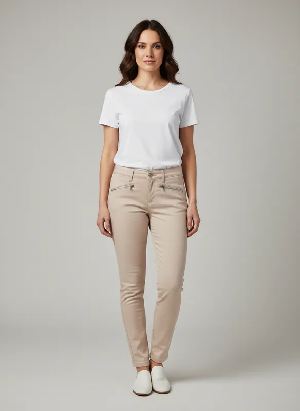 Byxa Bella Zip Lång - Dk.clay