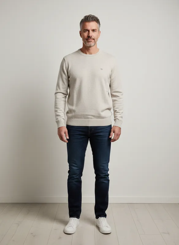 Stickad Tröja - Off White