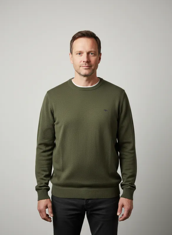 Stickad Tröja - Dk Khaki