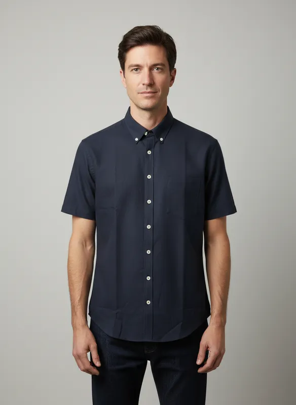 Murrey Skjorta Kort Ärm - Navy