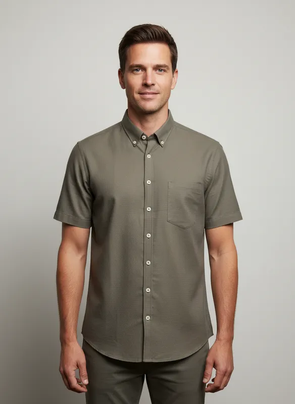 Murrey Skjorta Kort Ärm - Faded Brown