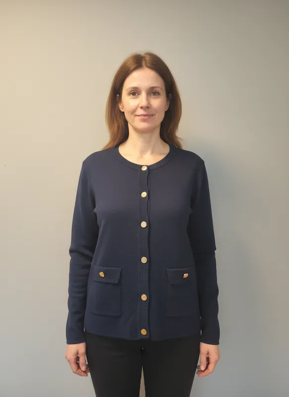 Ladies Cardigan -  Navy 