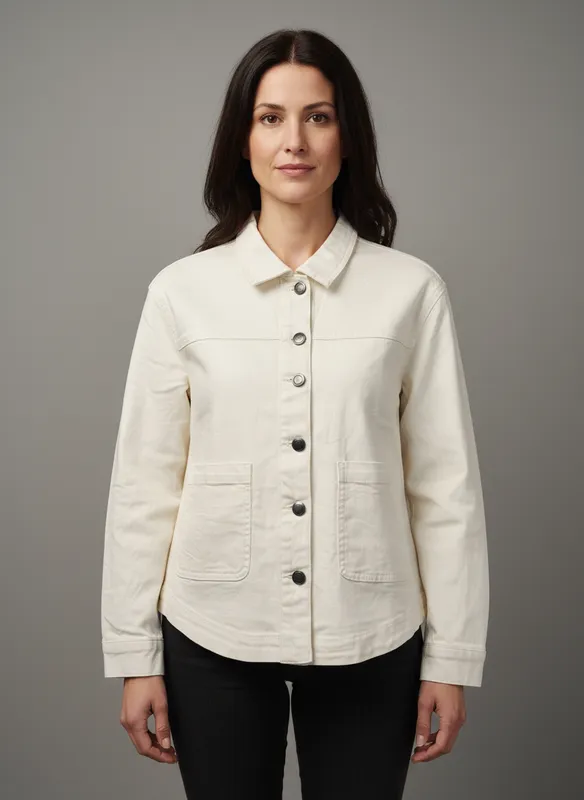 Jeansjacka -  Creme 