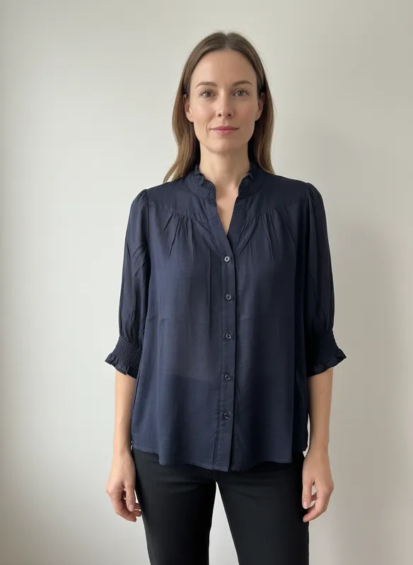 Blouse -  Navy 