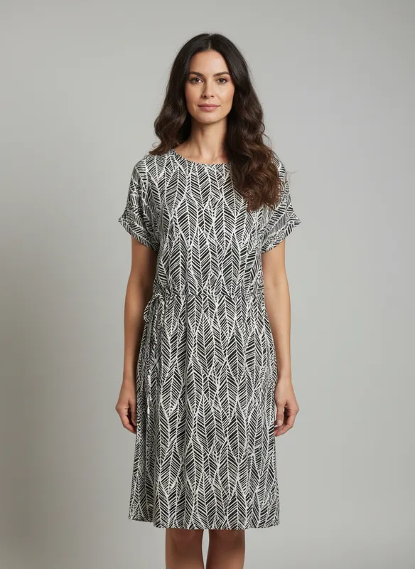 Cappuccini Klänning  -  Black/Creme 