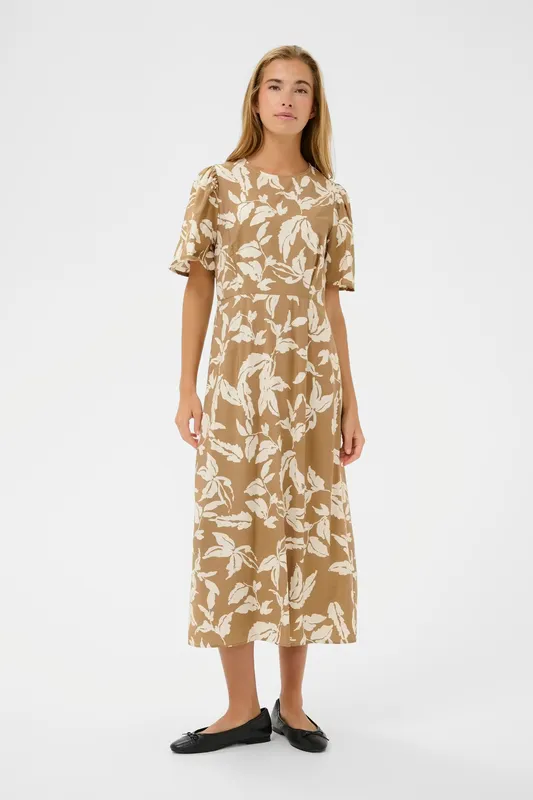Kamarlo Dress - Oak Chalk Leafs