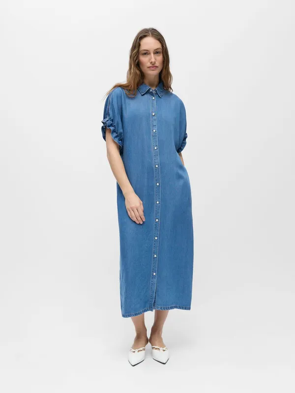 Objframe Tiana Denim Dress - Medium Blue Denim