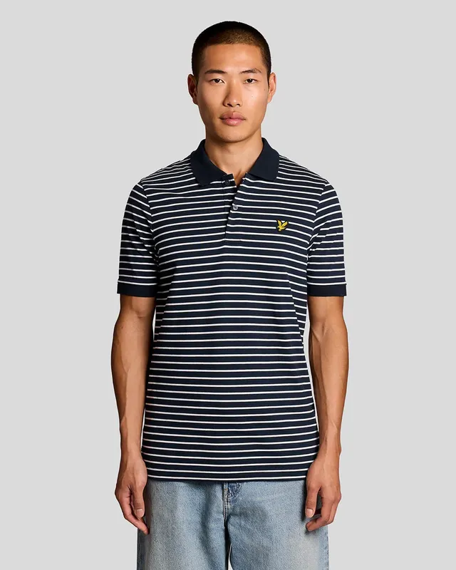 Pike Breton Polo Shirt - Dark Navy/White
