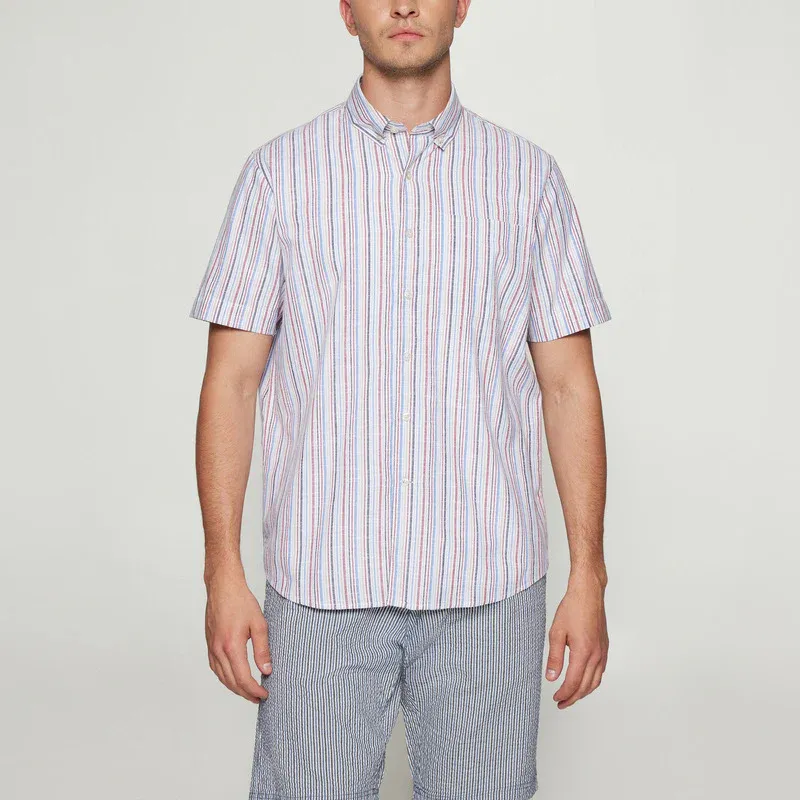 Giosi Slub Stripe - Dusty Red