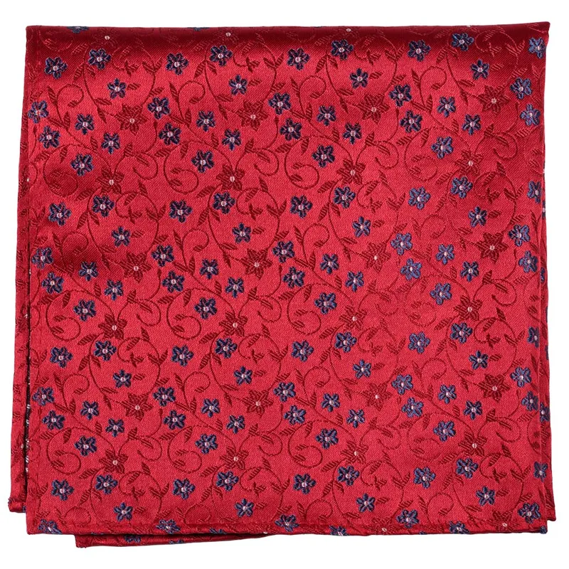 Ficknäsduk Siden Mönstrad - Red