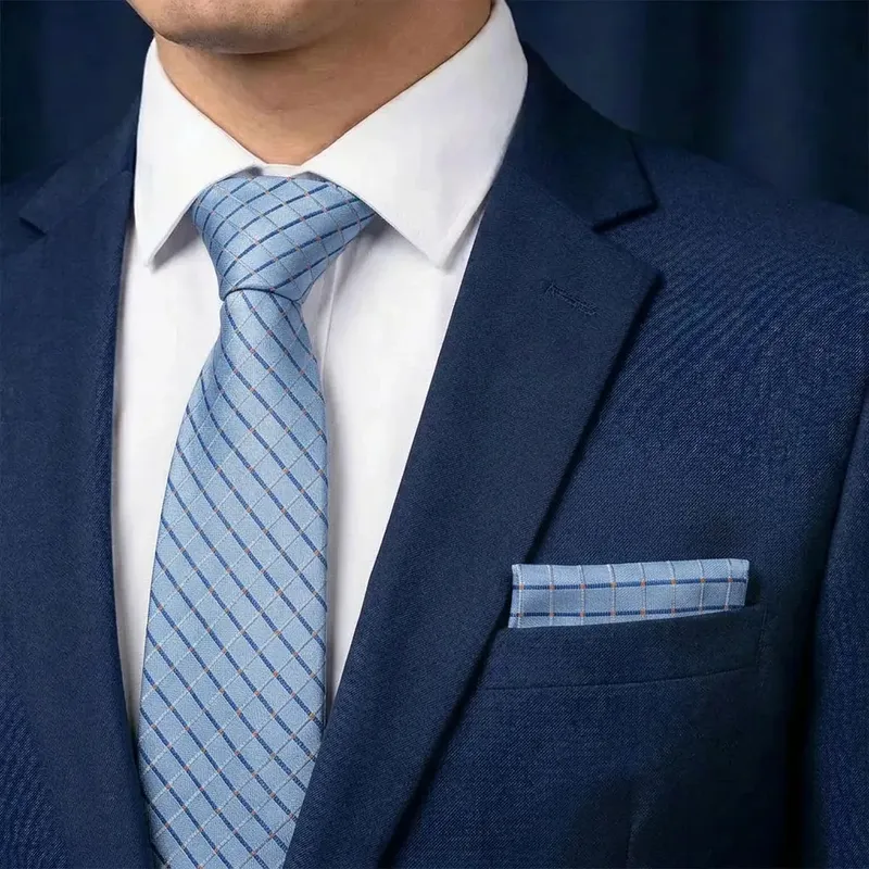 Ficknäsduk Polyester Mönster - Sky Blue