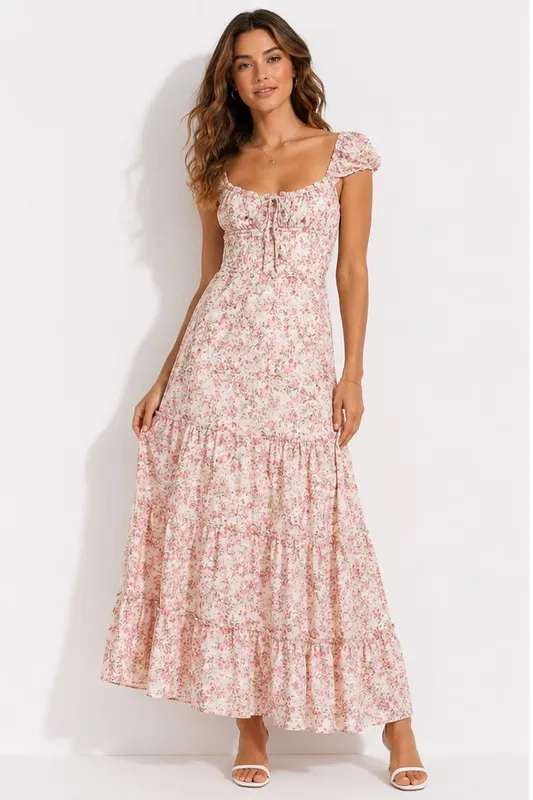 Flower Dress  - Rosa