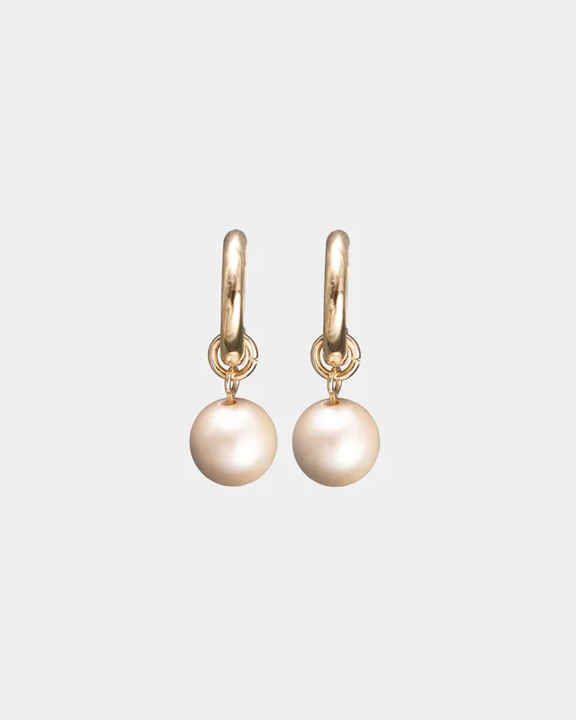 Colette Earrings - Pearl Beige
