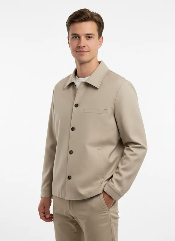 Slhreg Robert Overshirt - Egret