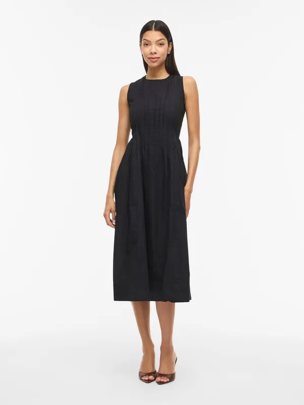 Vijimba O-Neck Dress - Black Beauty