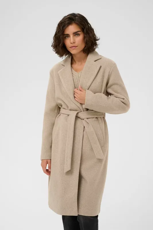 KAFFE Kasaturn Jacket  - Beige Smoke Melange
