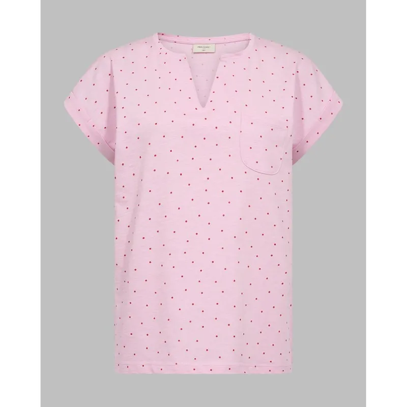 Fqviva T-Shirt - Sweet Lilac W. True Red