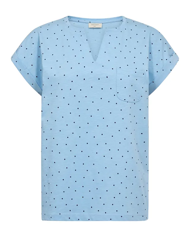 Fqviva T-Shirt - Blue Bell W. Navy Blazer