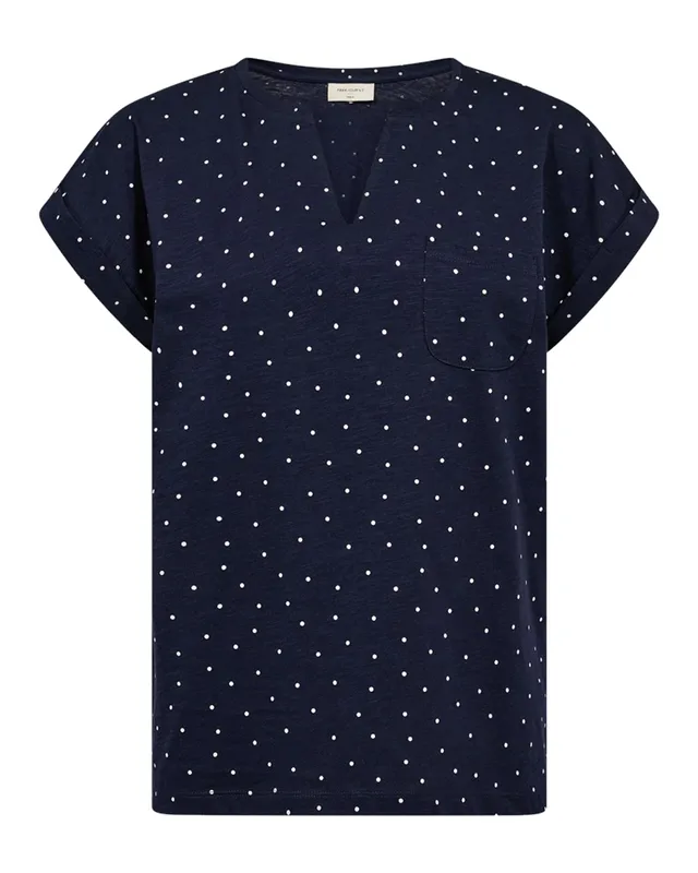 Fqviva T-Shirt - Navy Blazer W. Star Off-white