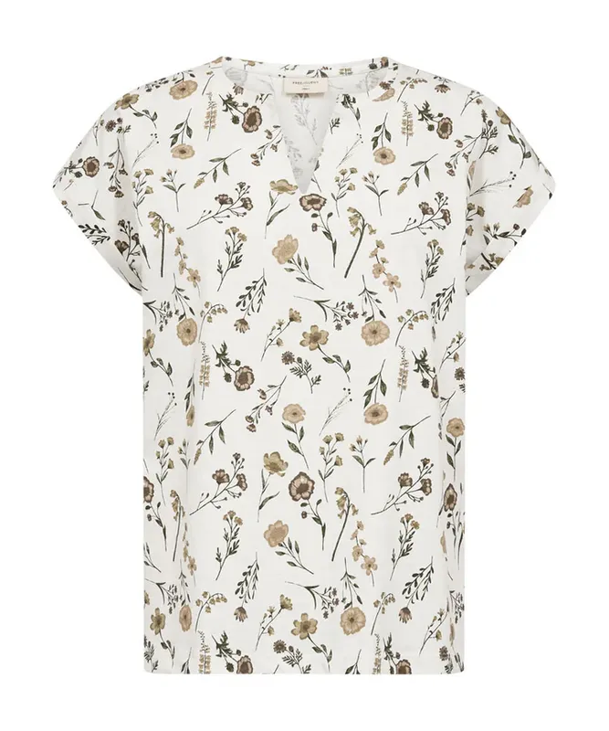Fqviva T-Shirt - Star Off-white W. Silver Mink