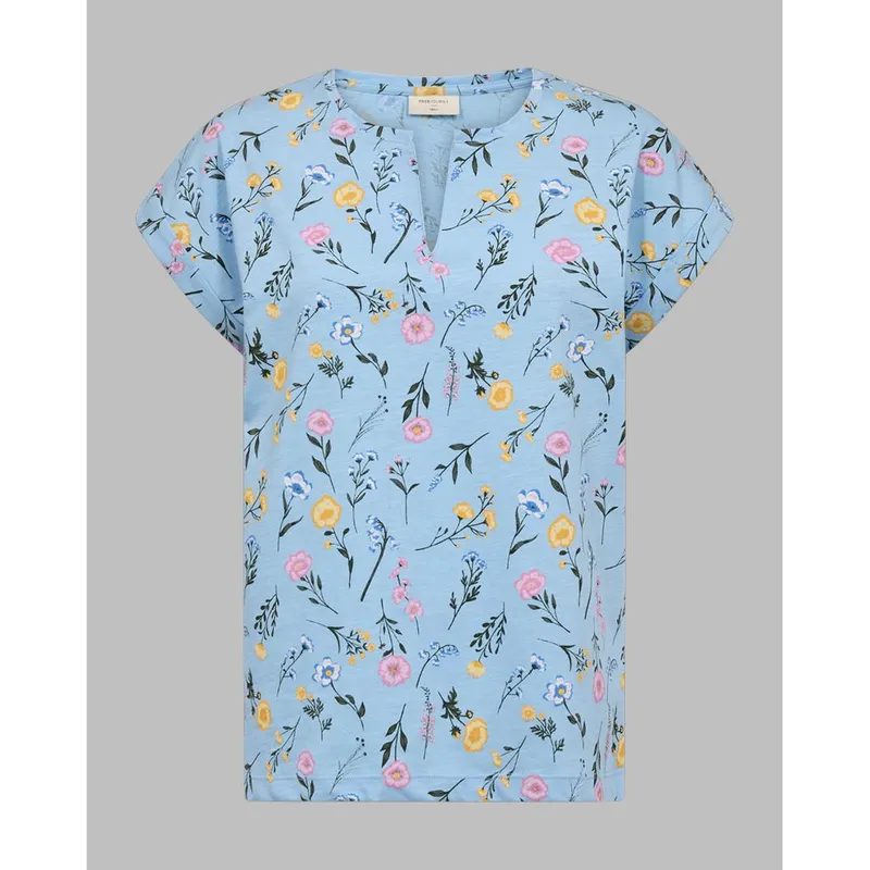 Fqviva T-Shirt - Blue Bell W. Golden Haze