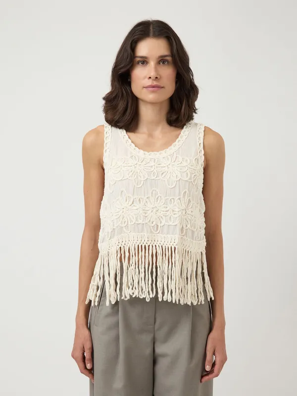 Bera Crochet Top - Birch
