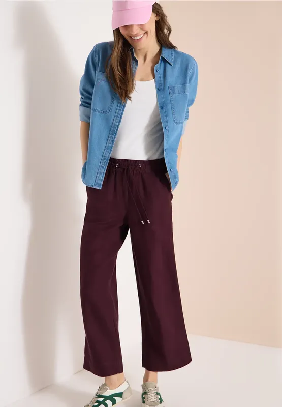 Linen Pants - Rich Burgundy                 