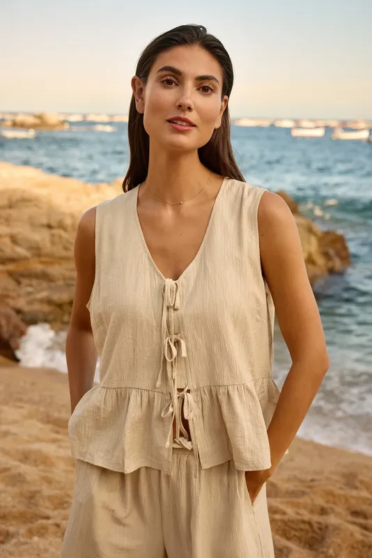 Sc-Fabrina Top - Sand