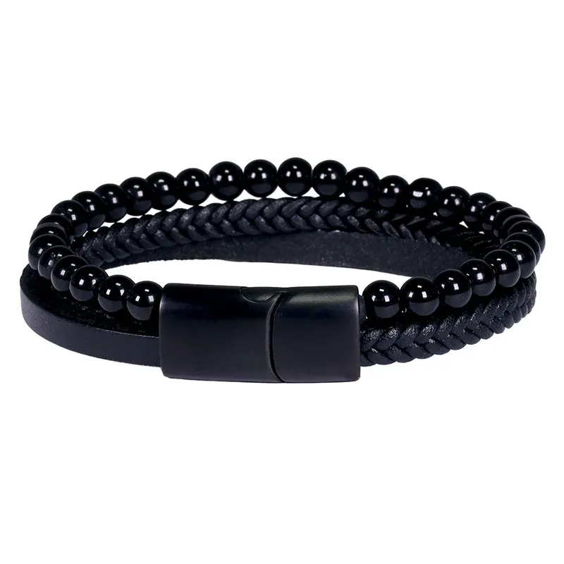 Läderarmband Nissan - Black