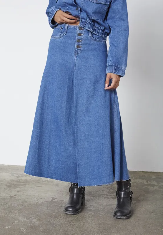 Osla-Ski1 Skirt - Mid Blue