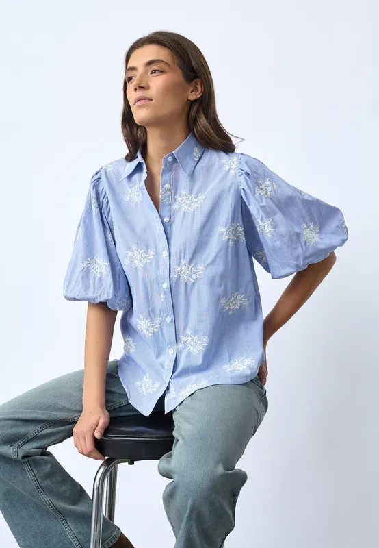 Ella Shirt - Blue Stripe
