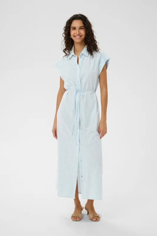 Elmiko Maxi Dress - Cerulean Ice Stripe